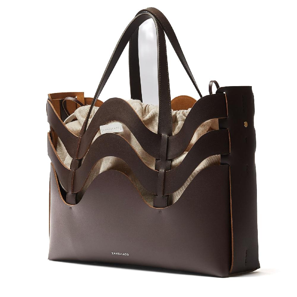 Zanellato BORSA DUNE MEDIUM IN PELLE RIGENERATA BROWN WENGHE | Zanellato Offerte