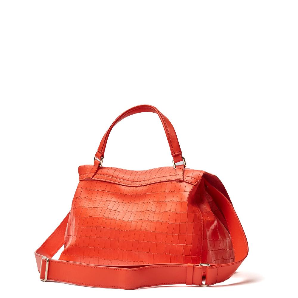 Zanellato BORSA POSTINA® SMALL IN PELLE STAMPATA RED MEDUSA | Zanellato Vendita Calda