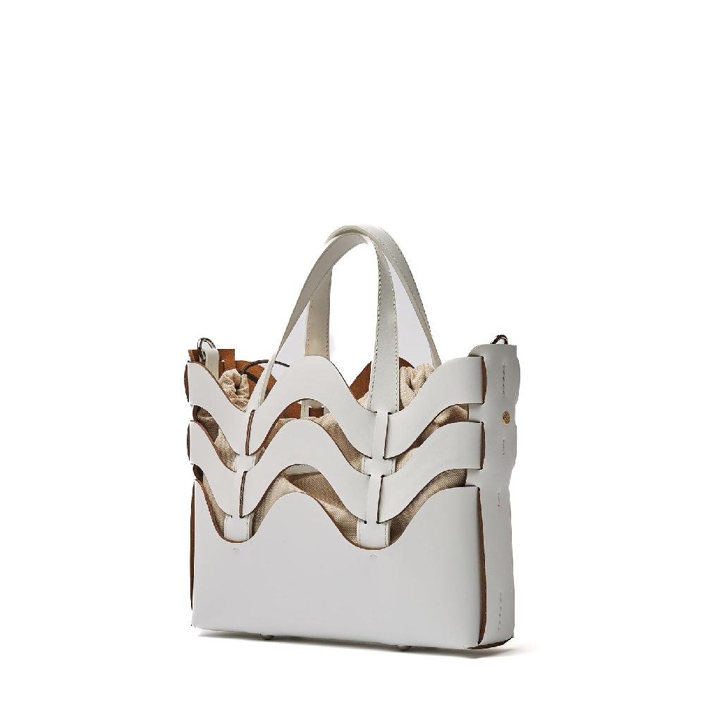Zanellato BORSA DUNE SMALL IN PELLE RIGENERATA WHITE GESSO | Zanellato I Più Venduti