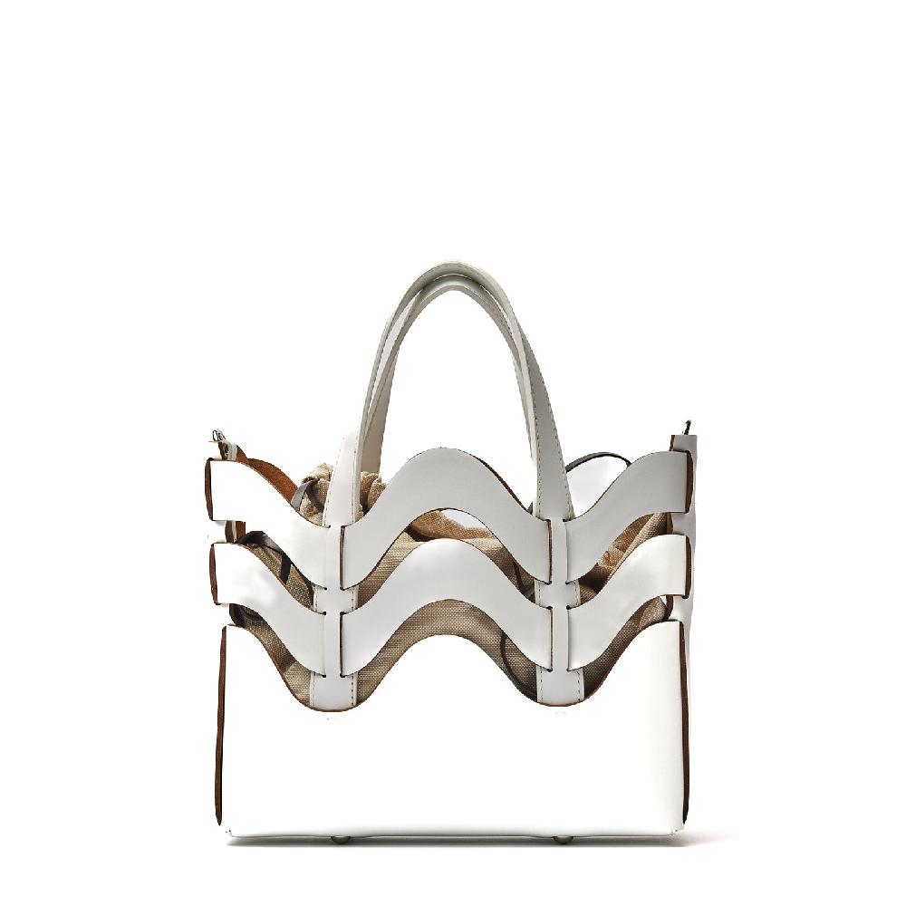 Zanellato BORSA DUNE SMALL IN PELLE RIGENERATA WHITE GESSO | Zanellato I Più Venduti