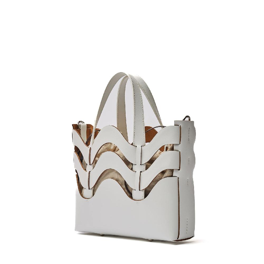 Zanellato BORSA DUNE SMALL IN PELLE RIGENERATA WHITE GESSO | Zanellato I Più Venduti