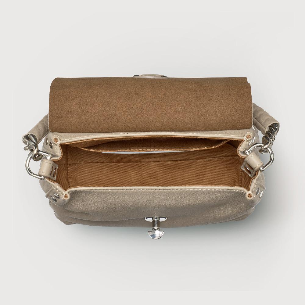 Zanellato BORSA POSTINA® BABY IN PELLE LISCIA GREY SASSONE | Zanellato 2025