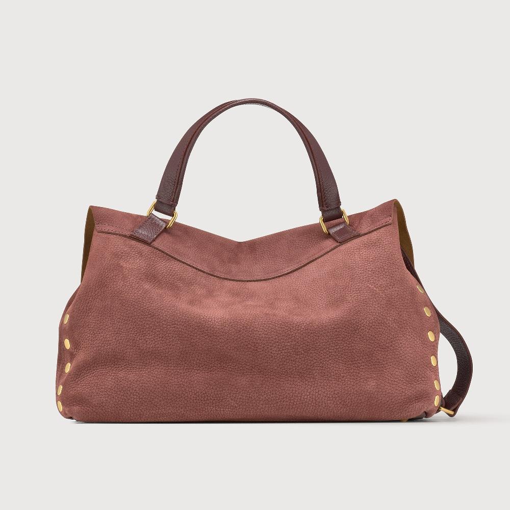 Zanellato BORSA POSTINA® MEDIUM IN PELLE NABUK RED BARBERA | Zanellato In Linea