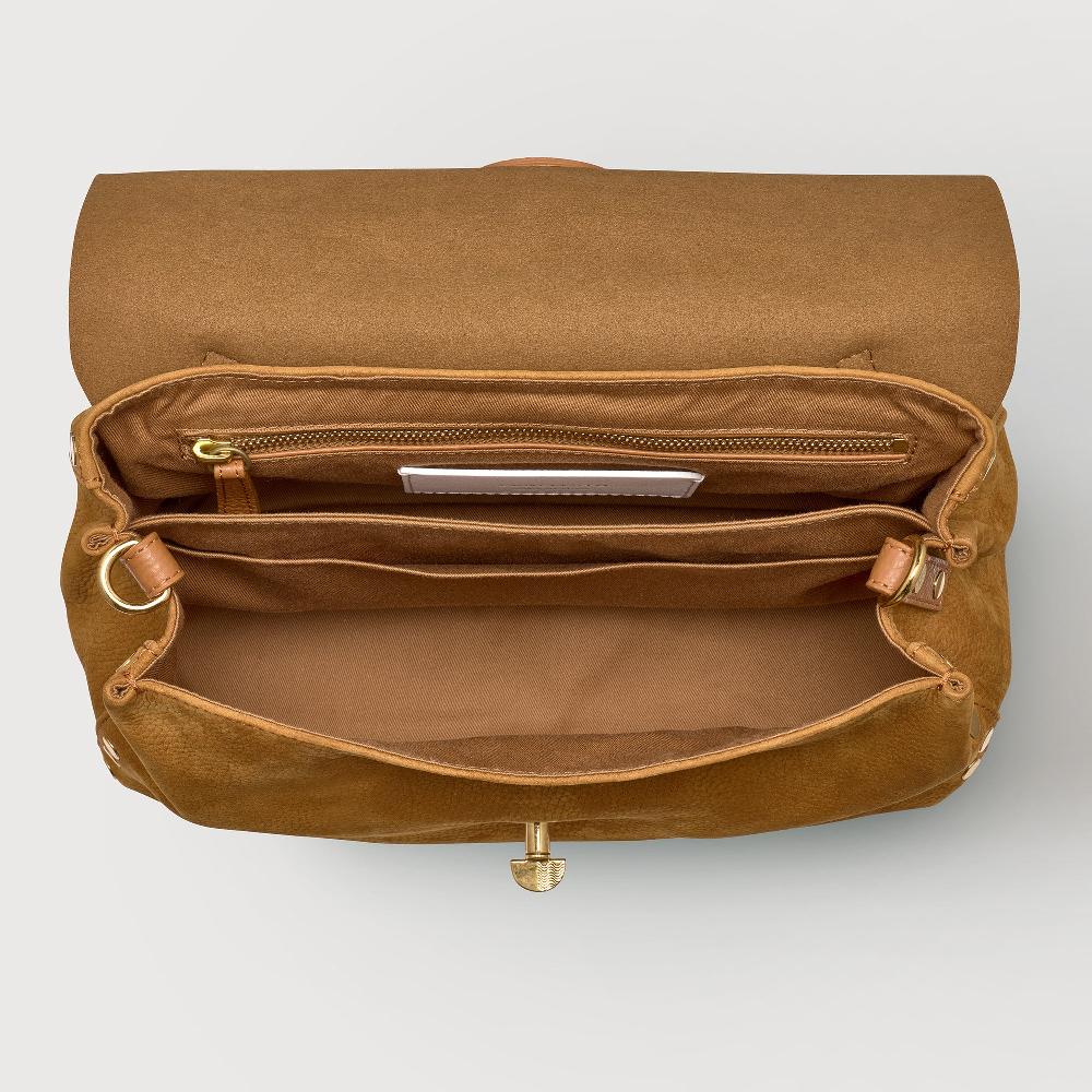 Zanellato BORSA POSTINA® SMALL IN PELLE NABUK BROWN BRANDY | Zanellato Vendita