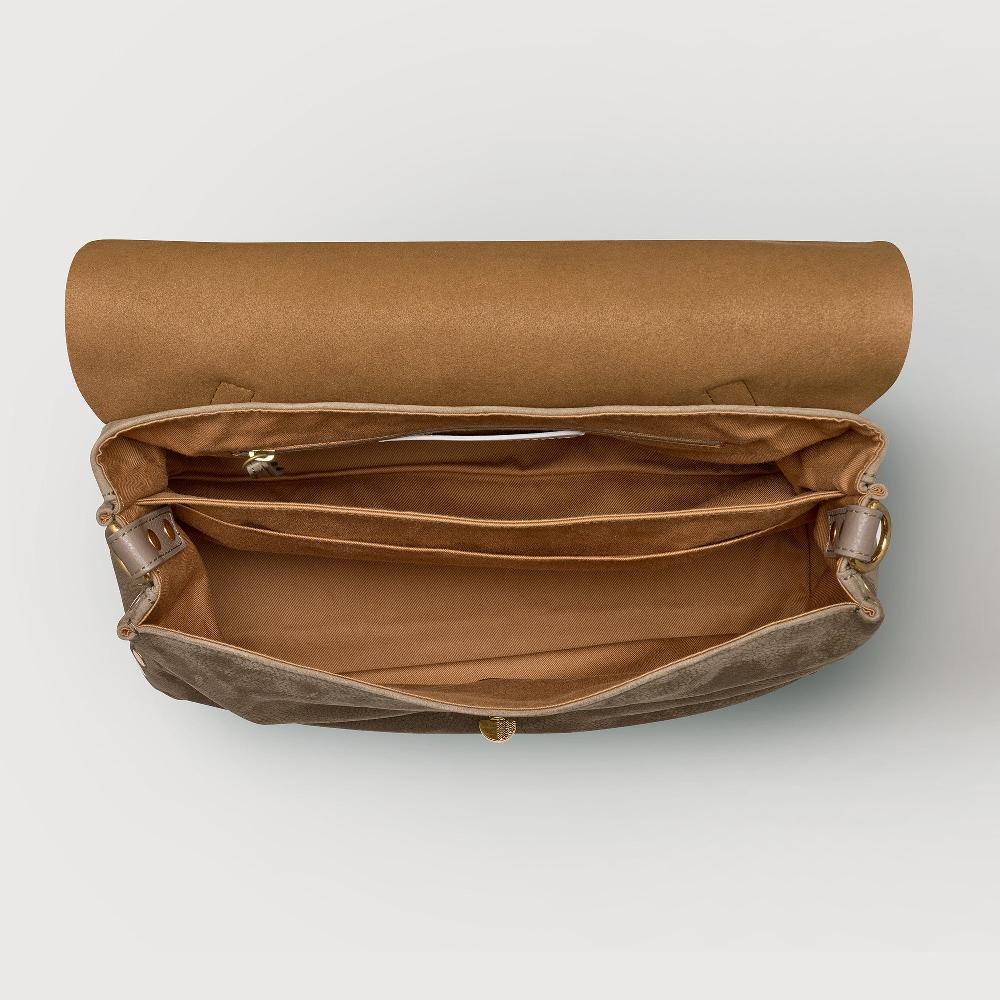 Zanellato BORSA POSTINA® MEDIUM IN PELLE NABUK GREY VOLTOLINA | Zanellato Spedizione Gratuita