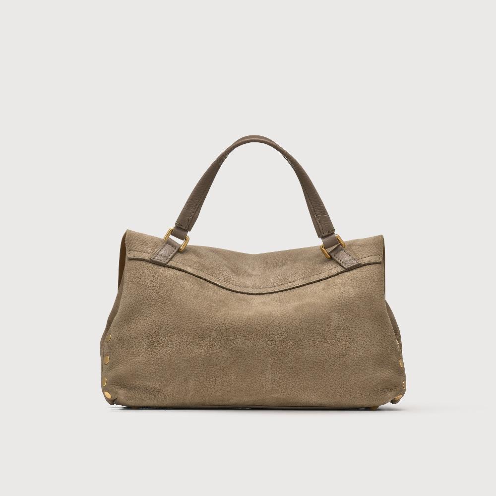 Zanellato BORSA POSTINA® SMALL IN PELLE NABUK GREY VOLTOLINA | Zanellato Ritorno libero
