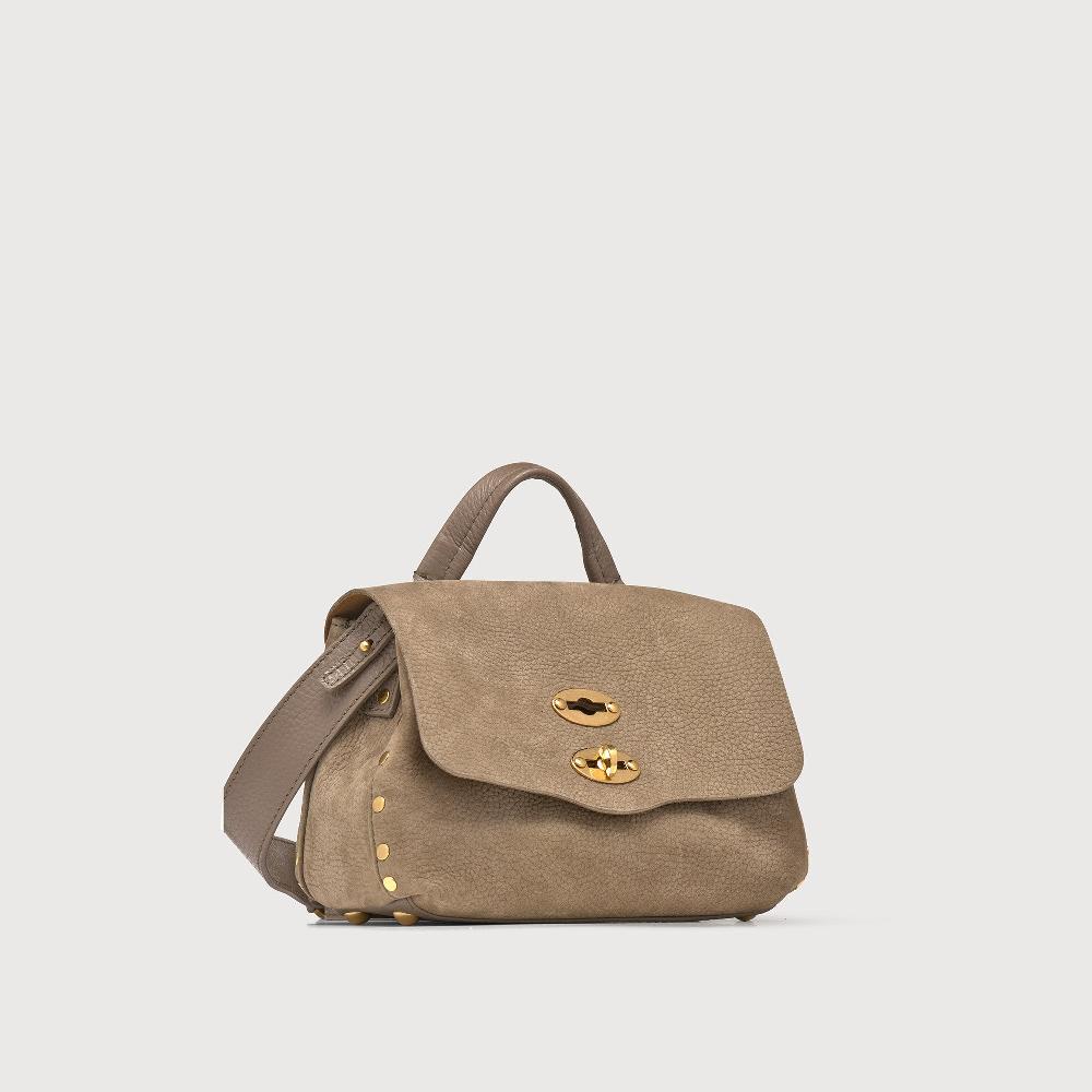 Zanellato BORSA POSTINA® BABY IN PELLE NABUK GREY VOLTOLINA | Zanellato Soddisfazione Garantita