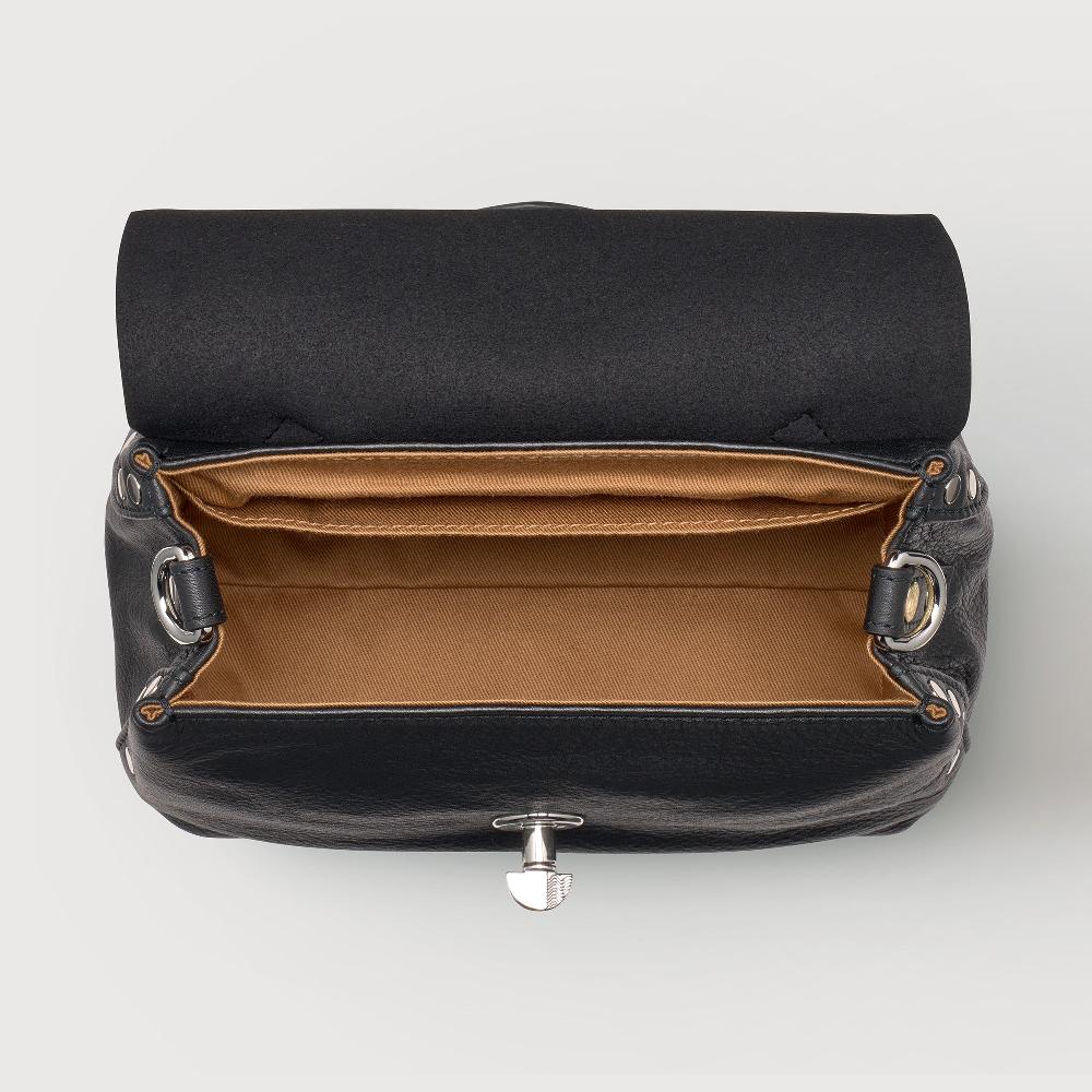 Zanellato BORSA POSTINA® BABY IN PELLE LISCIA BLACK NERO | Zanellato Fino Al -60%