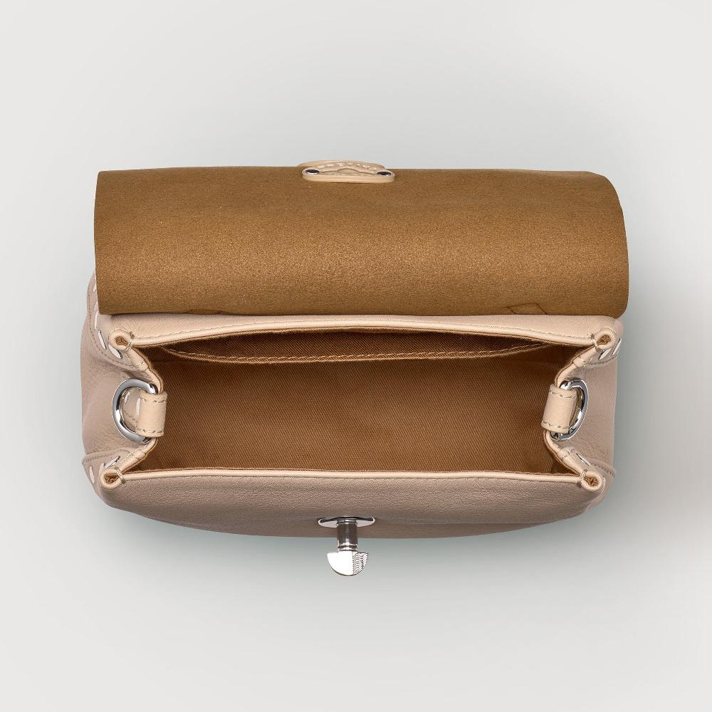 Zanellato BORSA POSTINA® BABY IN PELLE LISCIA BEIGE BLOOM | Zanellato Affare Del Giorno