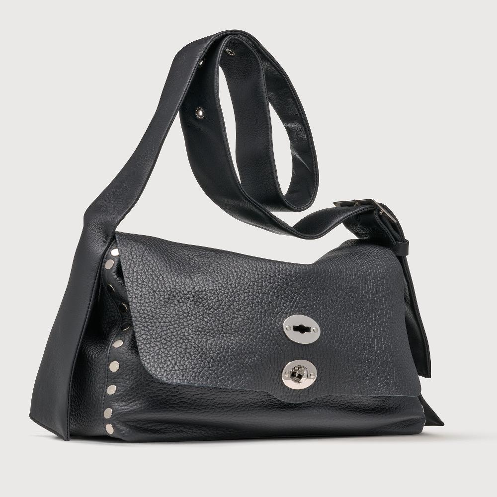 Zanellato BORSA POSTINA® MEDIUM IN PELLE MARTELLATA BLACK NERO | Zanellato Prezzo Ridotto