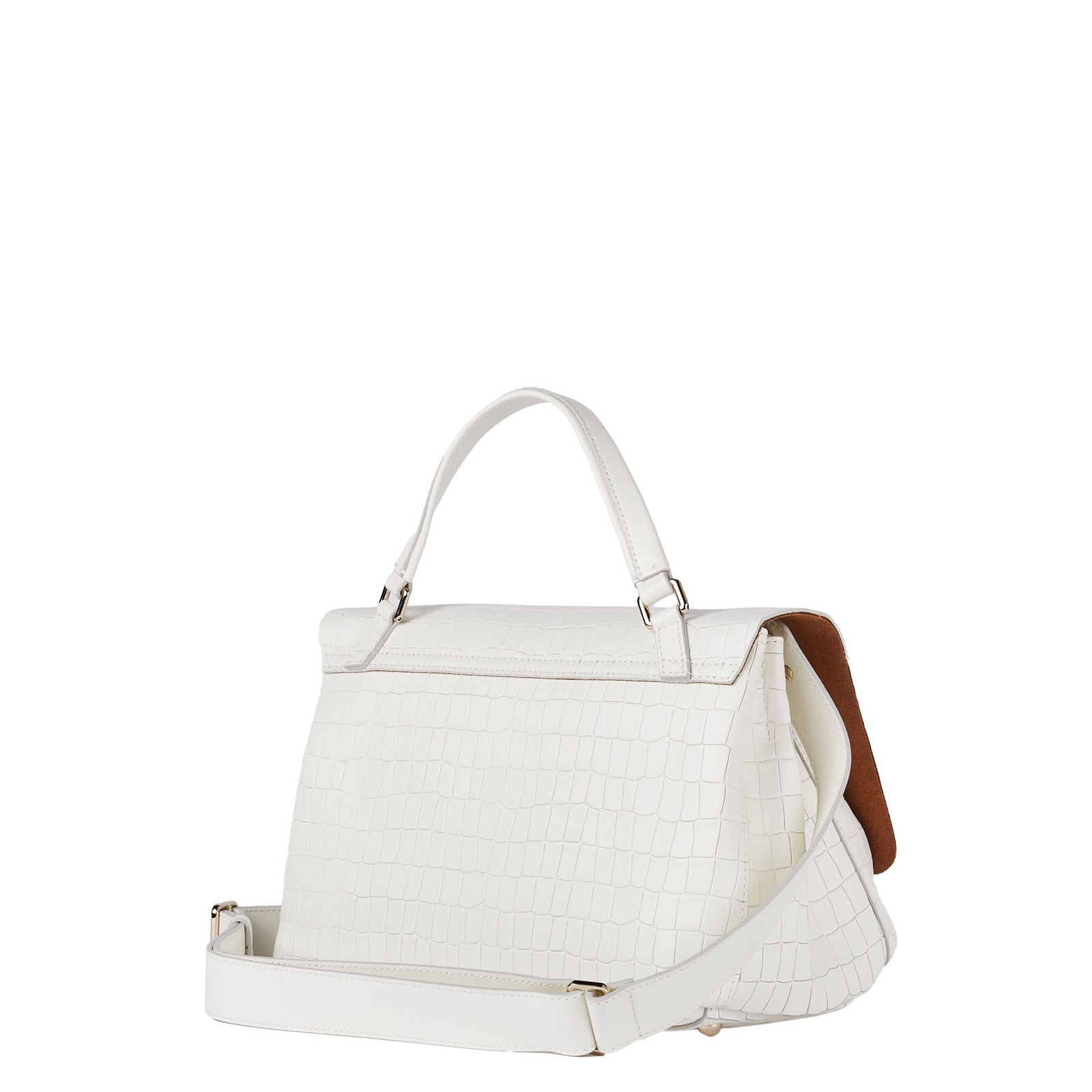 Zanellato BORSA POSTINA® SMALL IN PELLE STAMPATA WHITE LINO 21 | Zanellato Sconto