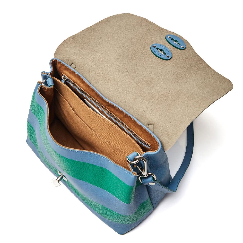 Zanellato BORSA POSTINA® SMALL IN PELLE MARTELLATA GREEN SMERALDO | Zanellato In Vendita