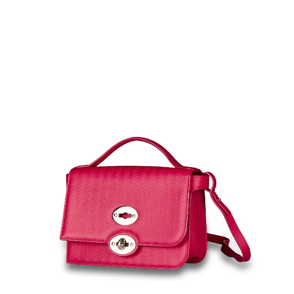 Zanellato BORSA ELLA UNICA IN PELLE STAMPATA ROSE FUCSIA | Zanellato Offerte