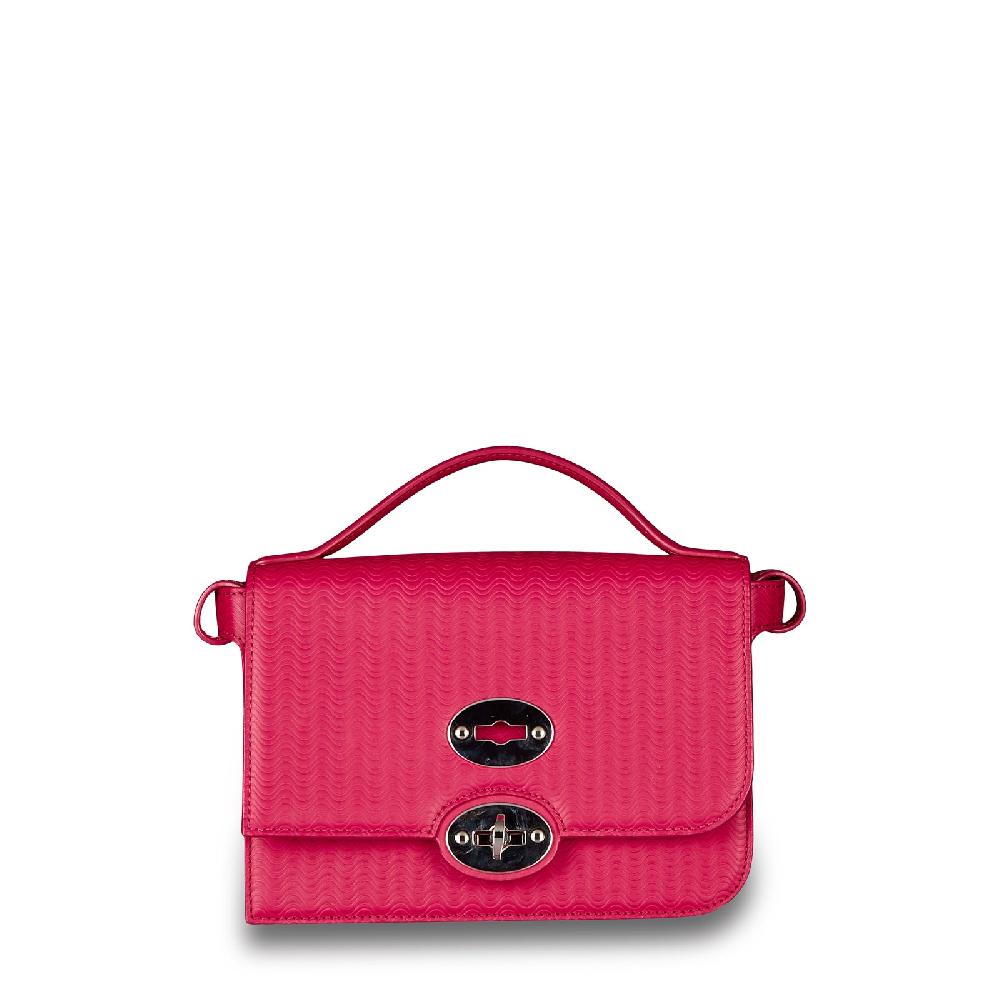Zanellato BORSA ELLA UNICA IN PELLE STAMPATA ROSE FUCSIA | Zanellato Offerte