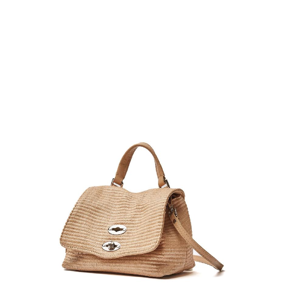 Zanellato BORSA POSTINA® BABY IN TESSUTO PAGLIA BEIGE AGAR AGAR | Zanellato Nuova