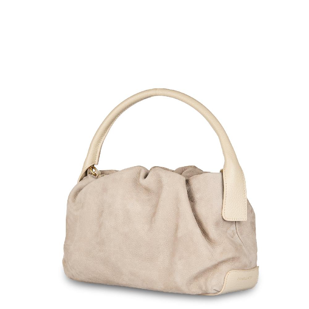 Zanellato BORSA TULIPA UNICA IN PELLE NABUK GREY VISONE | Zanellato In Linea