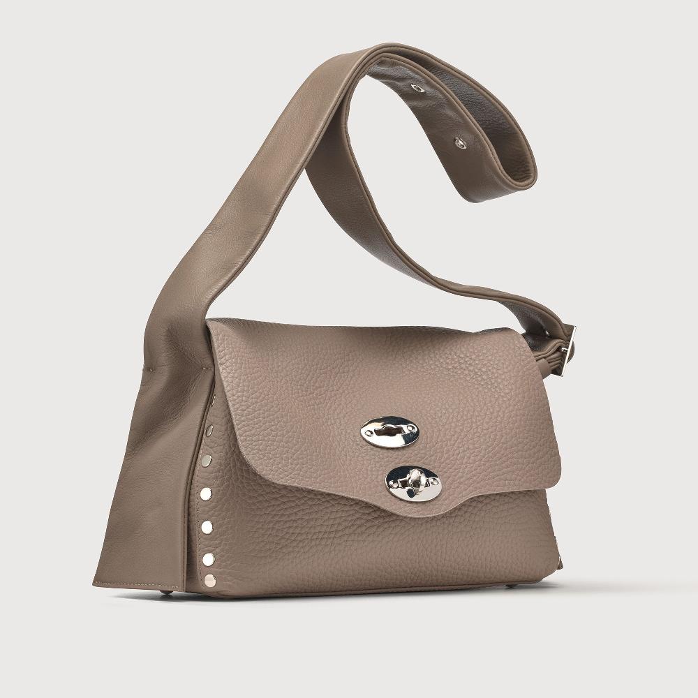 Zanellato BORSA POSTINA® SMALL IN PELLE MARTELLATA GREY CENERINO | Zanellato Italy