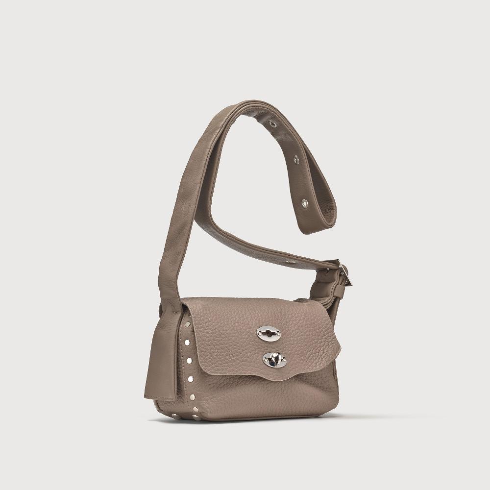 Zanellato BORSA POSTINA® BABY IN PELLE MARTELLATA GREY CENERINO | Zanellato Italia
