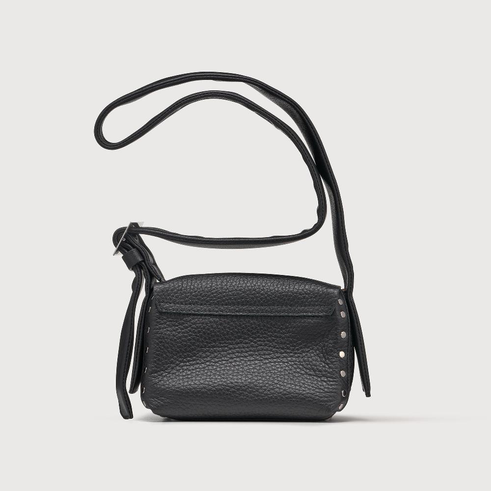 Zanellato BORSA POSTINA® BABY IN PELLE MARTELLATA BLACK NERO | Zanellato Promozione