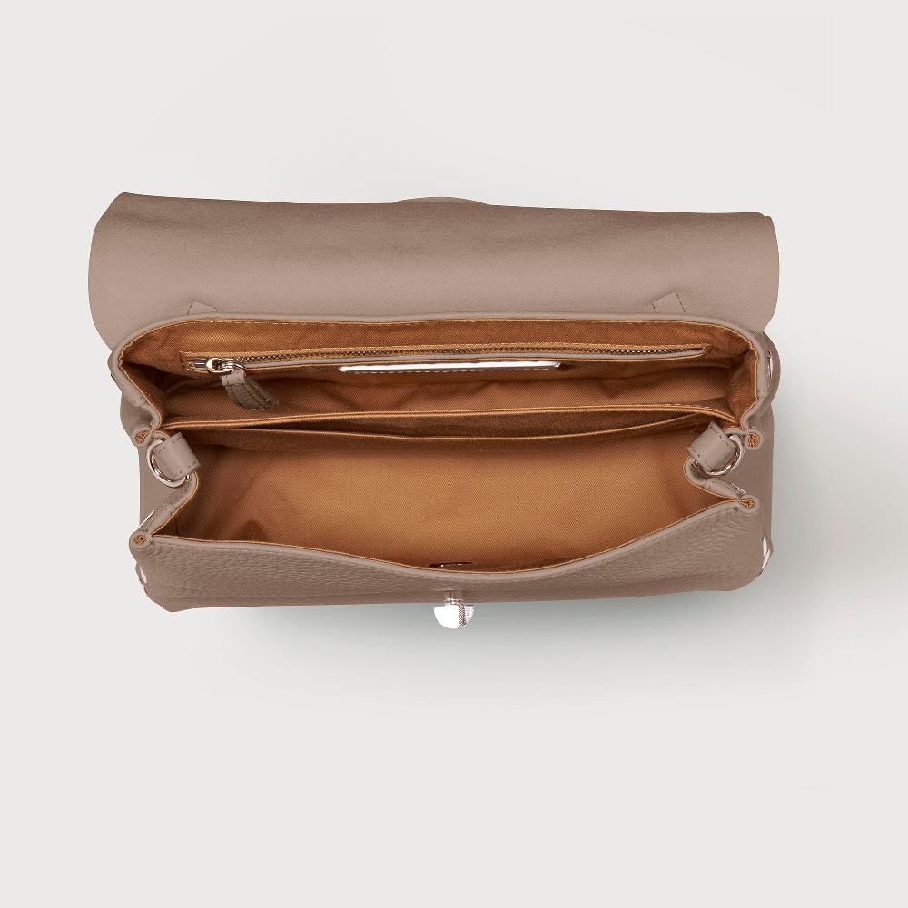 Zanellato BORSA POSTINA® SMALL IN PELLE MARTELLATA GREY CENERINO | Zanellato Pezzi Unici