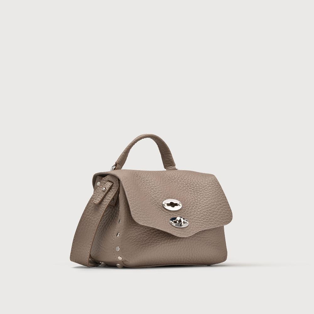 Zanellato BORSA POSTINA® BABY IN PELLE MARTELLATA GREY CENERINO | Zanellato Qualità