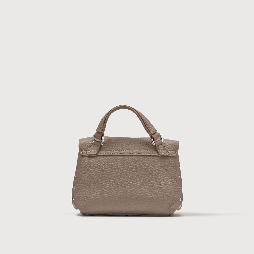 Zanellato BORSA POSTINA® BABY IN PELLE MARTELLATA GREY CENERINO | Zanellato Qualità