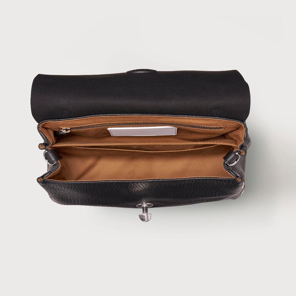 Zanellato BORSA POSTINA® SMALL IN PELLE MARTELLATA BLACK NERO | Zanellato Vendita