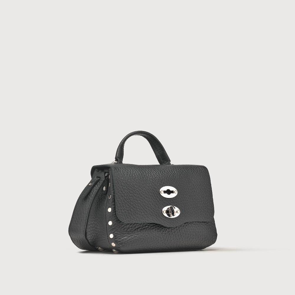 Zanellato BORSA POSTINA® BABY IN PELLE MARTELLATA BLACK NERO | Zanellato Negozi Online