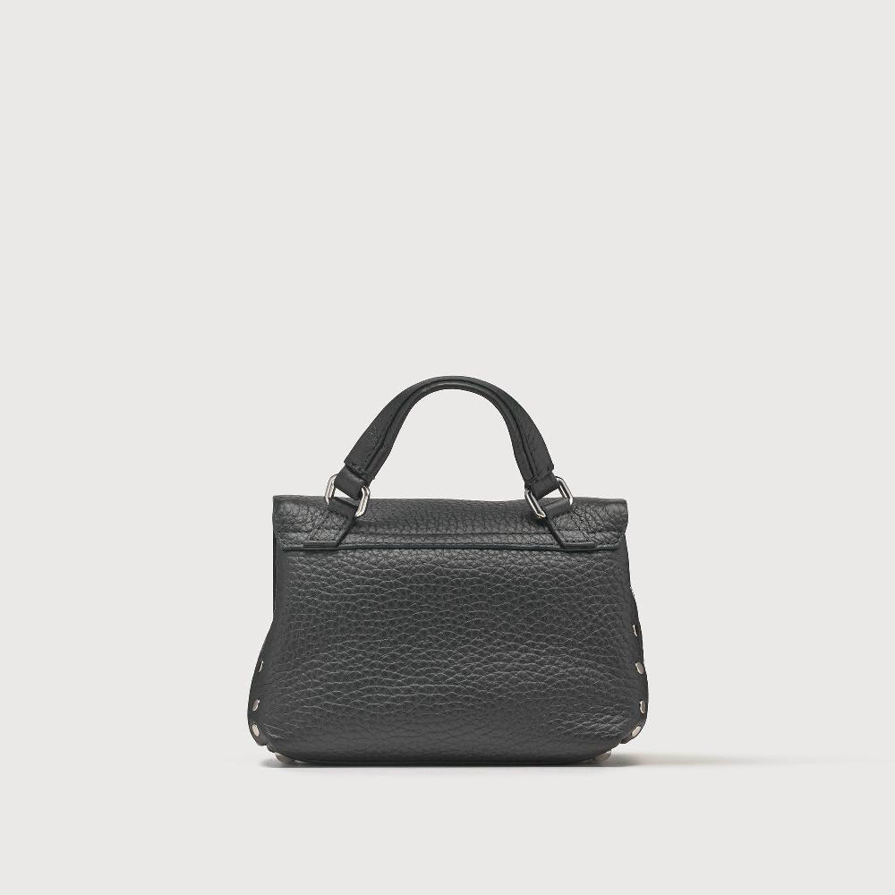 Zanellato BORSA POSTINA® BABY IN PELLE MARTELLATA BLACK NERO | Zanellato Negozi Online