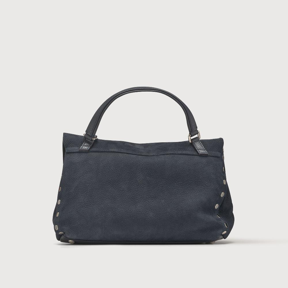Zanellato BORSA POSTINA® SMALL IN PELLE NABUK BLUE NOTTE | Zanellato Soddisfazione Garantita