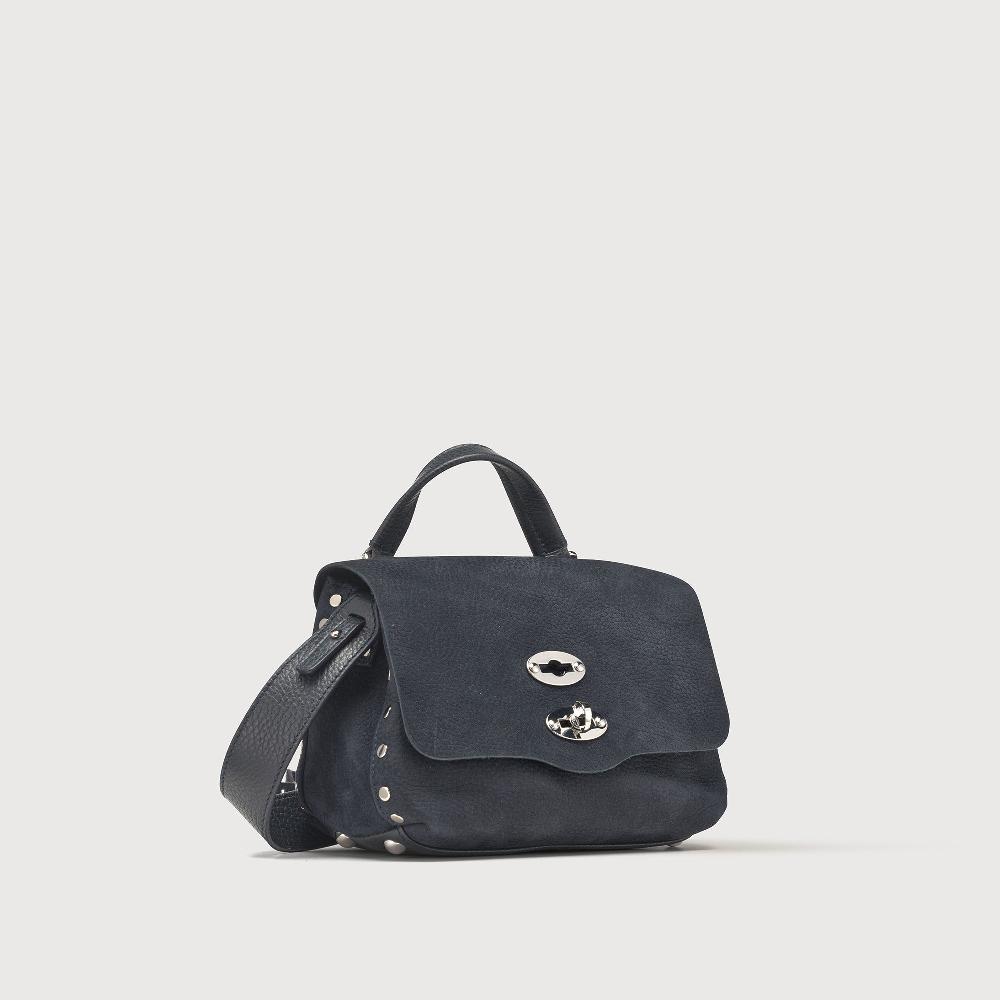 Zanellato BORSA POSTINA® BABY IN PELLE NABUK BLUE NOTTE | Zanellato Fino Al -60%