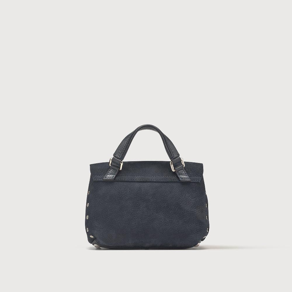 Zanellato BORSA POSTINA® BABY IN PELLE NABUK BLUE NOTTE | Zanellato Fino Al -60%