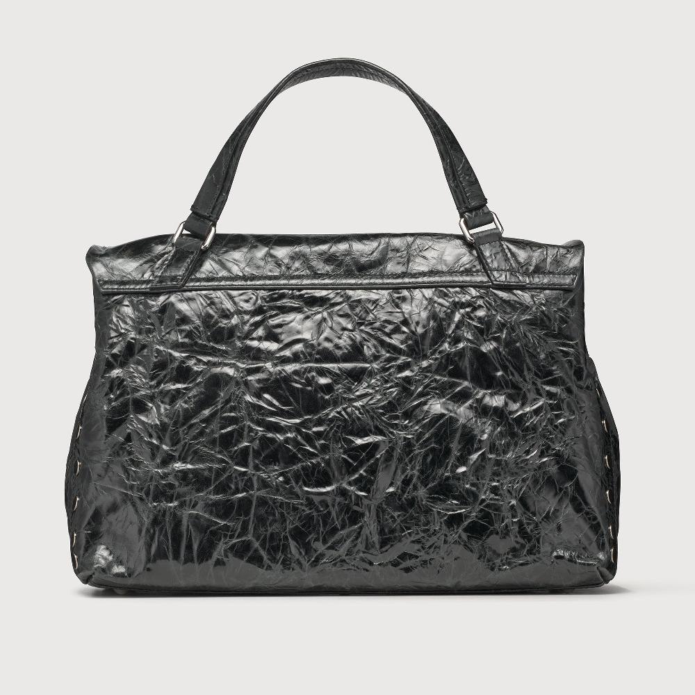Zanellato BORSA POSTINA® MEDIUM IN PELLE SPAZZOLATA BLACK NERO | Zanellato Negozi Online