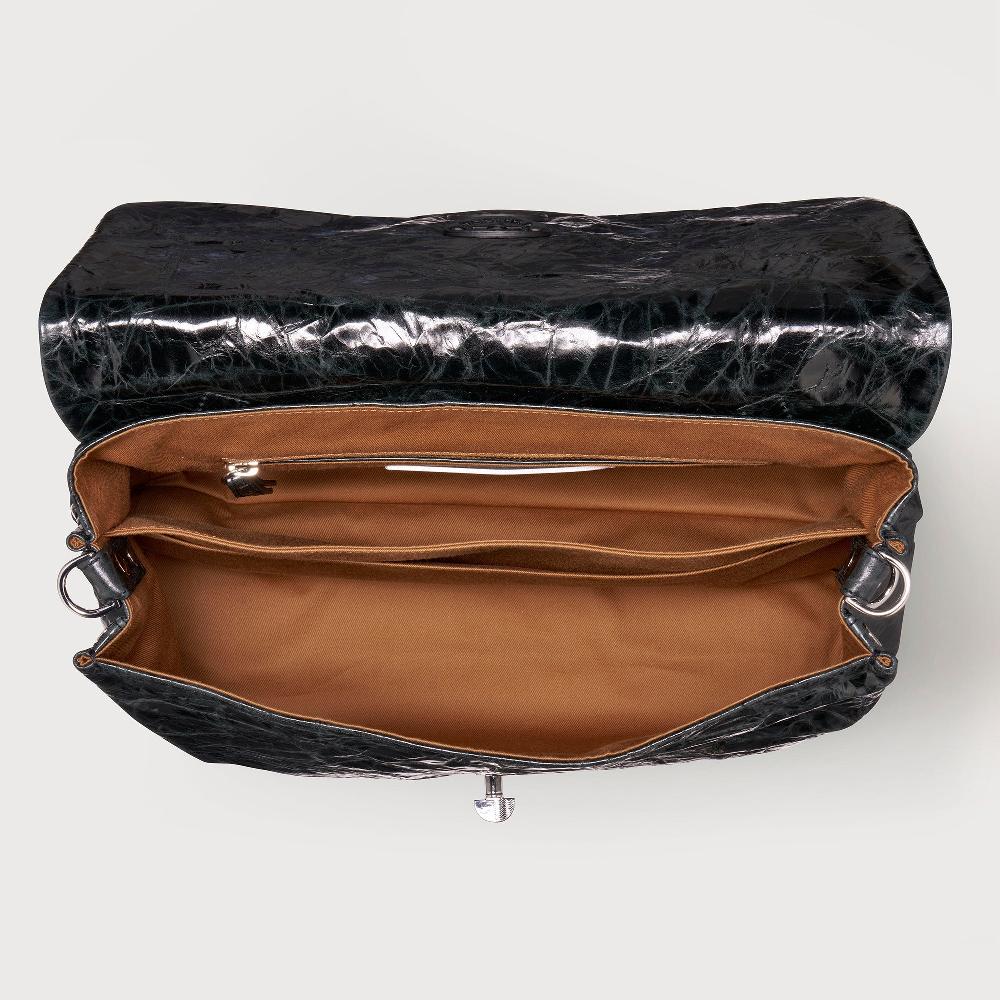 Zanellato BORSA POSTINA® MEDIUM IN PELLE SPAZZOLATA BLACK NERO | Zanellato Negozi Online