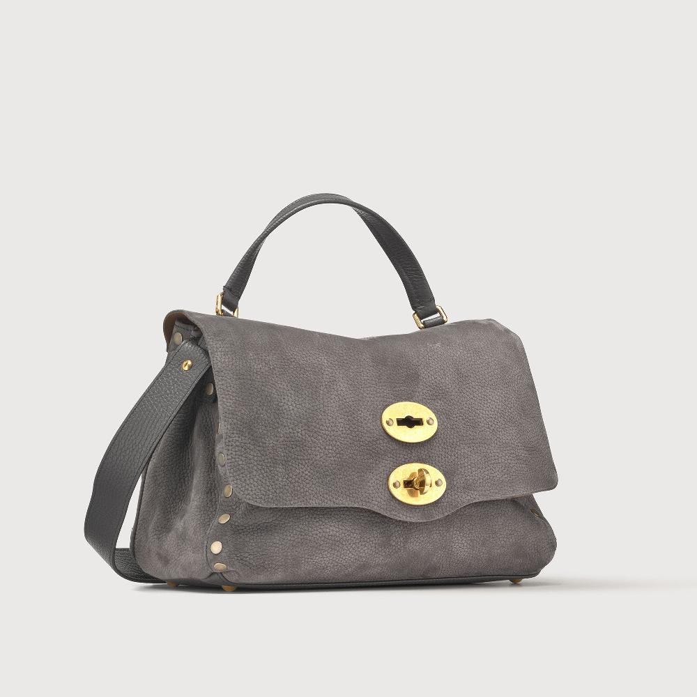 Zanellato BORSA POSTINA® SMALL IN PELLE MARTELLATA GREY FIAMMINGO | Zanellato Sottocosto