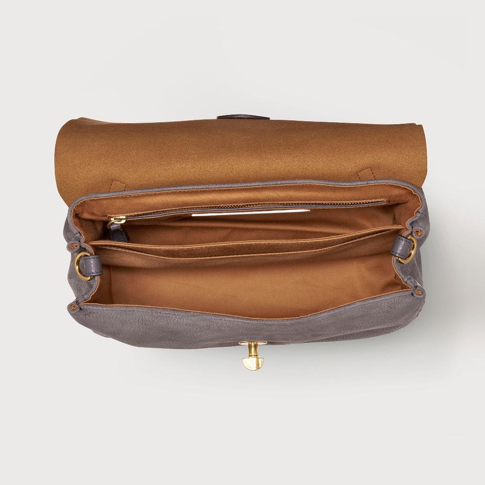 Zanellato BORSA POSTINA® SMALL IN PELLE MARTELLATA GREY FIAMMINGO | Zanellato Sottocosto