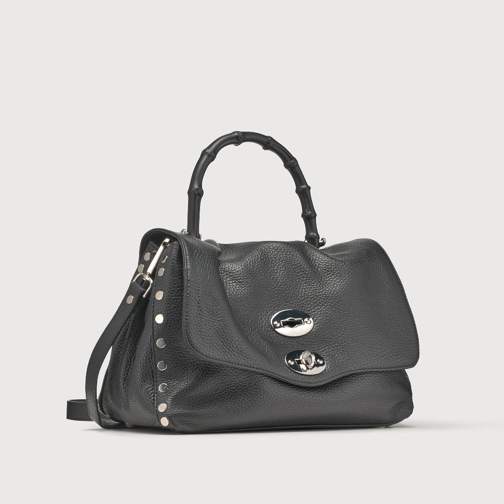 Zanellato BORSA POSTINA® SMALL IN PELLE MARTELLATA BLACK NERO | Zanellato Presa