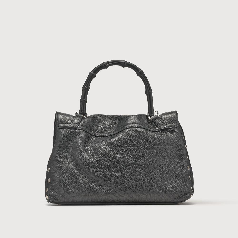 Zanellato BORSA POSTINA® SMALL IN PELLE MARTELLATA BLACK NERO | Zanellato Presa