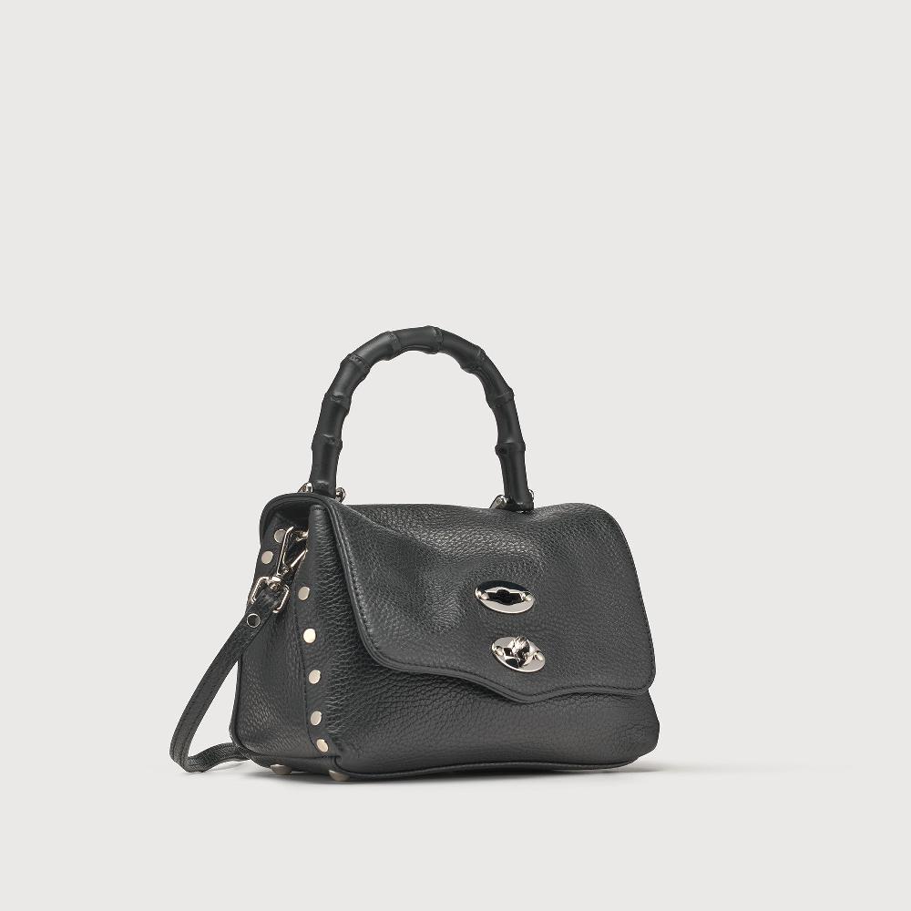 Zanellato BORSA POSTINA® BABY IN PELLE MARTELLATA BLACK NERO | Zanellato Sconto