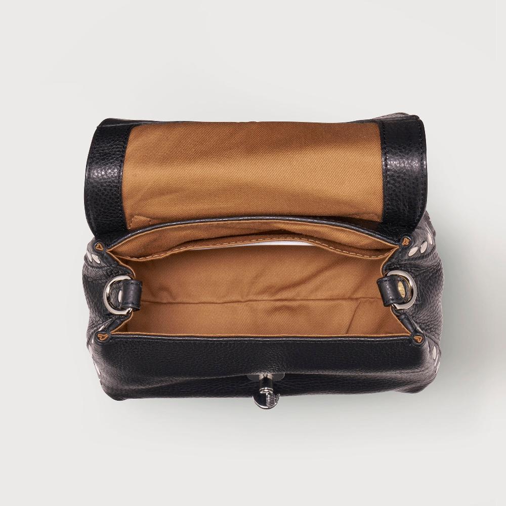 Zanellato BORSA POSTINA® BABY IN PELLE MARTELLATA BLACK NERO | Zanellato Sconto