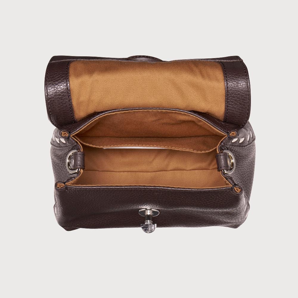 Zanellato BORSA POSTINA® BABY IN PELLE MARTELLATA BROWN MOCACCINO | Zanellato Outlet