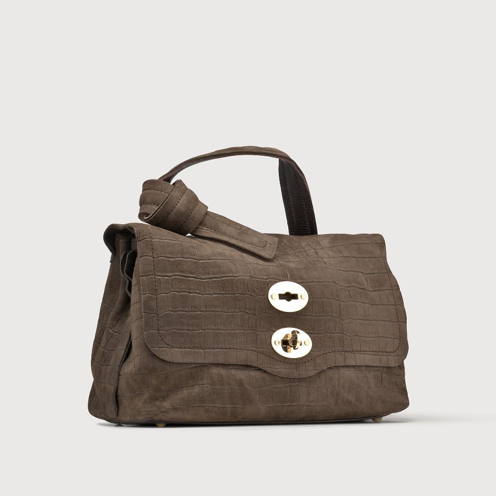 Zanellato BORSA POSTINA® SMALL IN PELLE NABUK BROWN FONDENTE | Zanellato Sconto