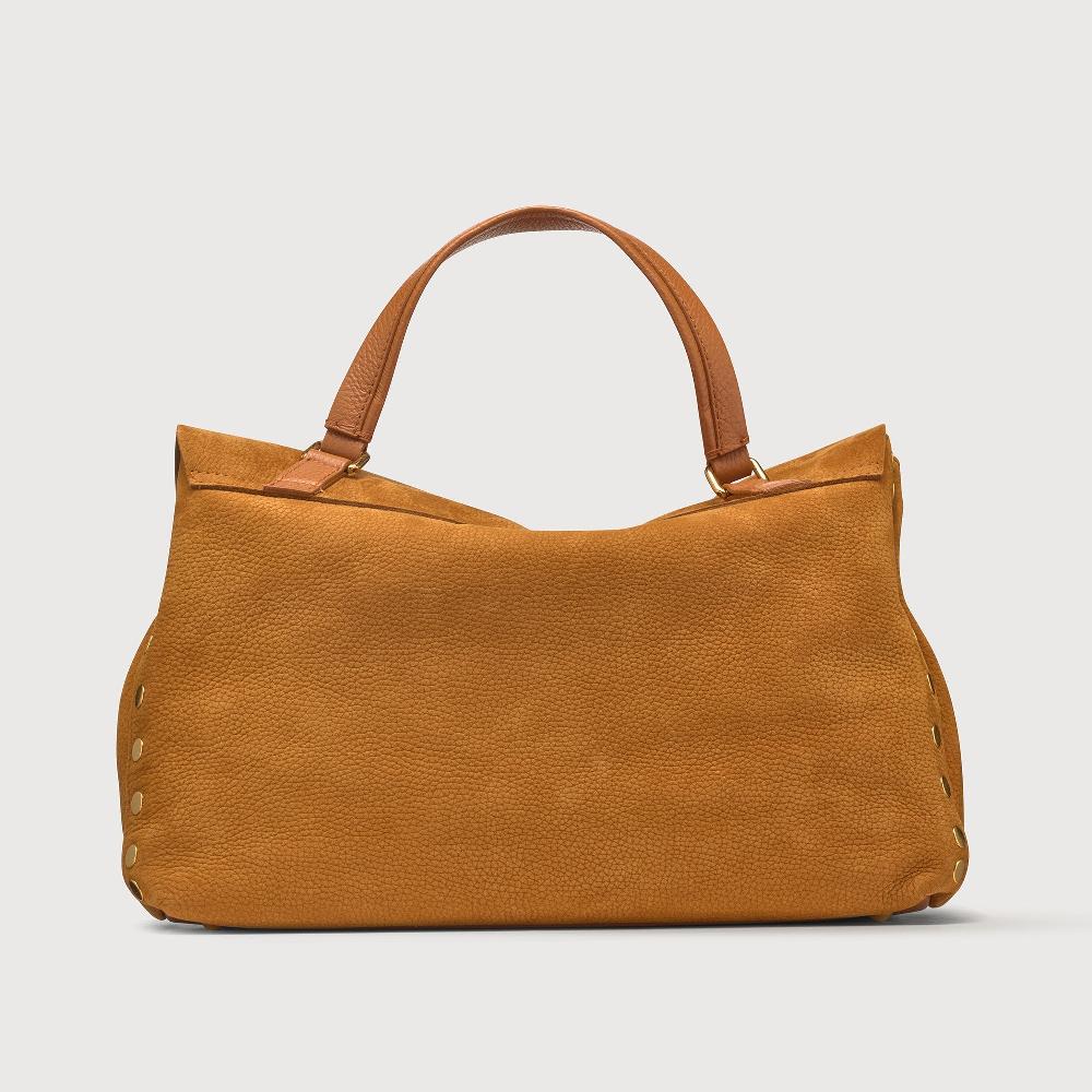 Zanellato BORSA POSTINA® MEDIUM IN PELLE NABUK BROWN BRANDY | Zanellato Online