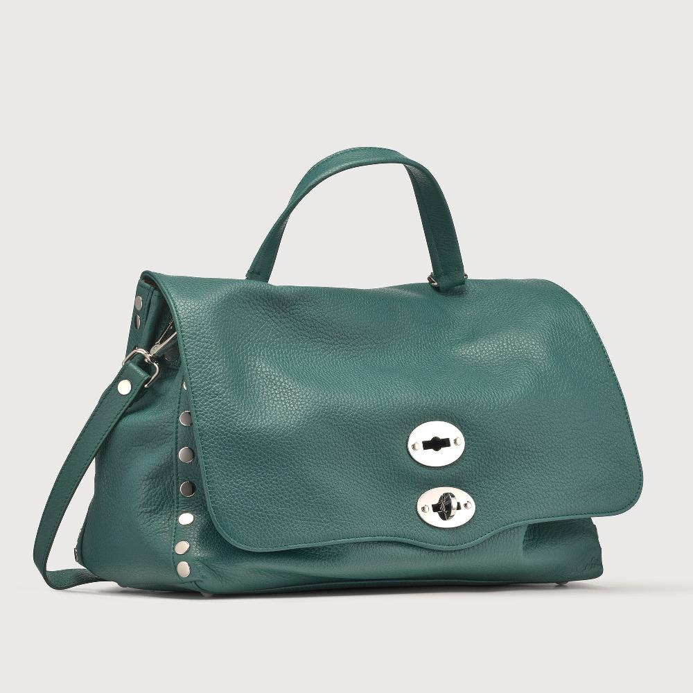 Zanellato BORSA POSTINA® MEDIUM IN PELLE MARTELLATA GREEN ACCA | Zanellato I Più Venduti