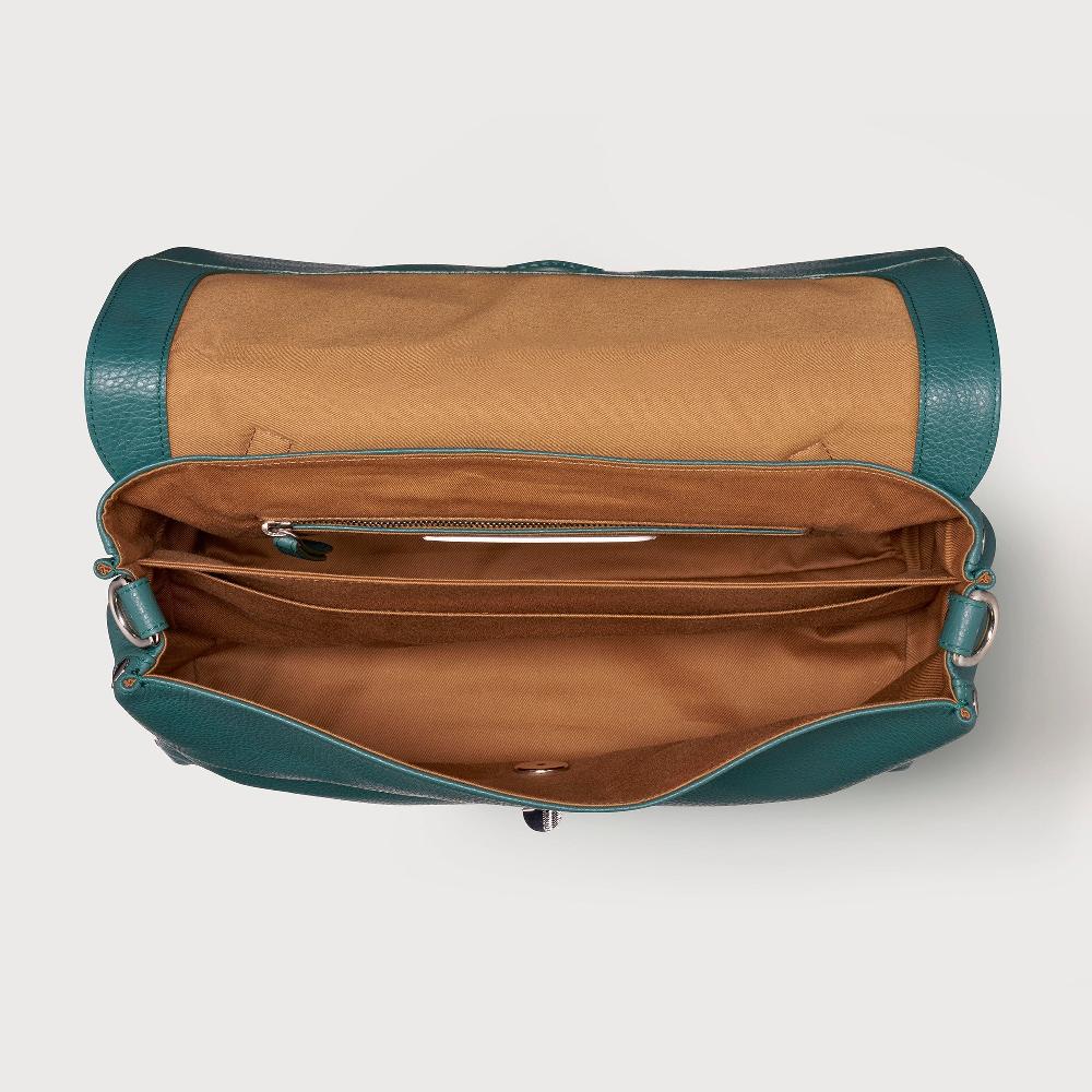 Zanellato BORSA POSTINA® MEDIUM IN PELLE MARTELLATA GREEN ACCA | Zanellato I Più Venduti