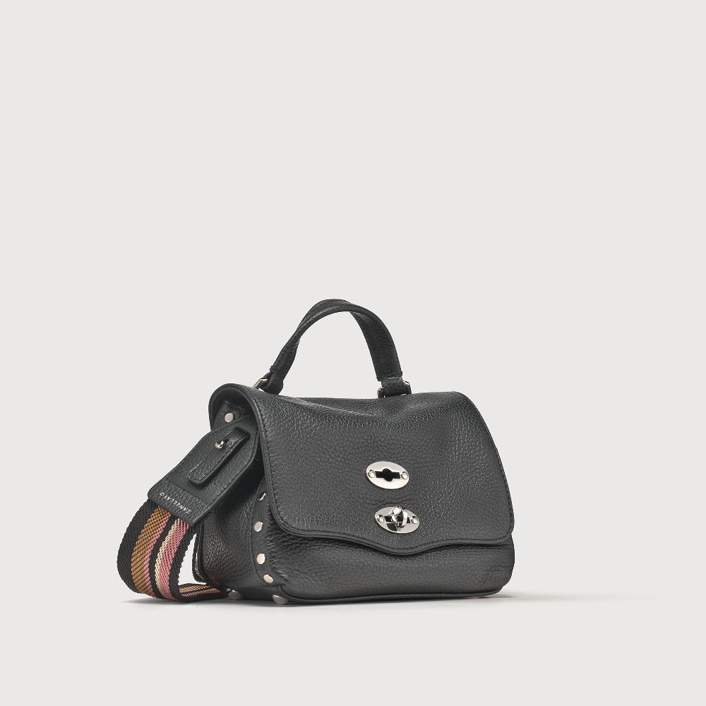Zanellato BORSA POSTINA® BABY IN PELLE MARTELLATA BLACK NERO | Zanellato Nuova