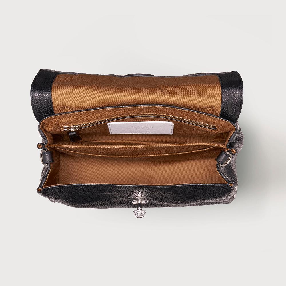 Zanellato BORSA POSTINA® SMALL IN PELLE MARTELLATA BLACK NERO | Zanellato Moda