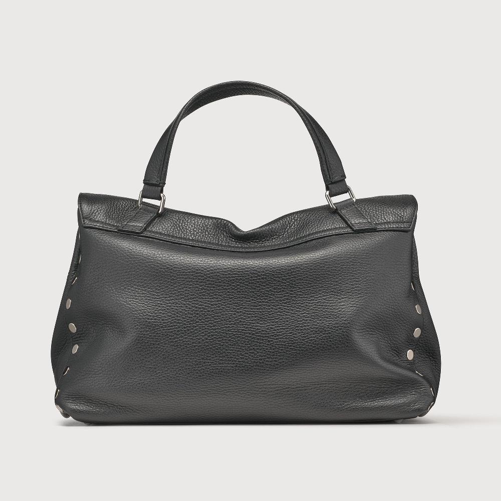 Zanellato BORSA POSTINA® MEDIUM IN PELLE MARTELLATA BLACK NERO | Zanellato Spedizione gratuita