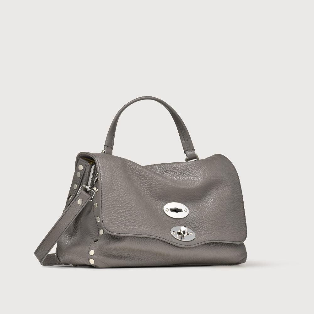 Zanellato BORSA POSTINA® SMALL IN PELLE MARTELLATA GREY MONTEBIANCO | Zanellato Sconto di tempo limitato