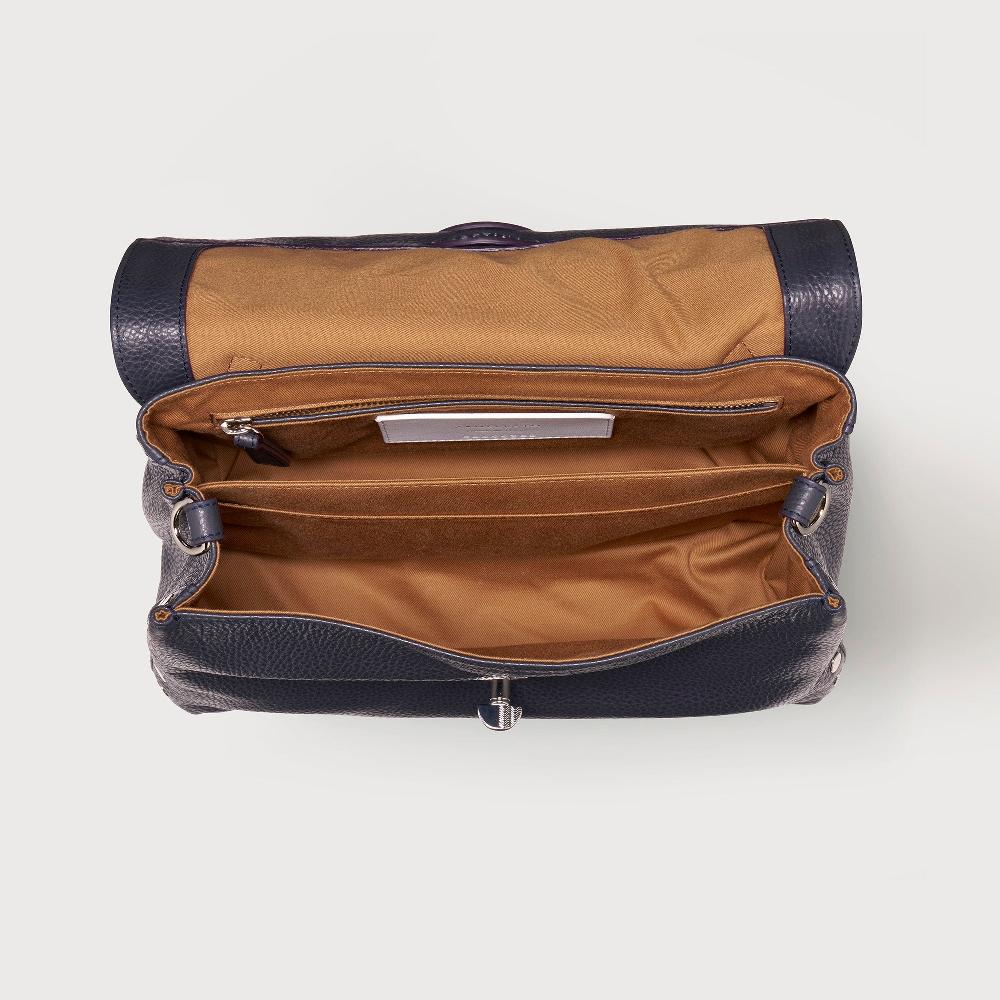 Zanellato BORSA POSTINA® SMALL IN PELLE MARTELLATA DARK NAVY | Zanellato Comprare a buon mercato